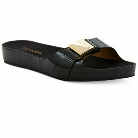 women's calvin klein slides